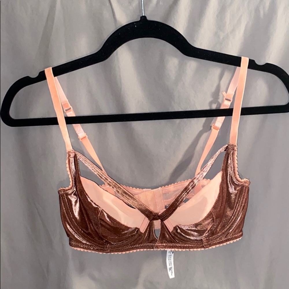 NWOT Fun boho velvet cutout Free People bra 32C